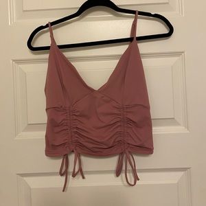 rosy pink crop top from american threads